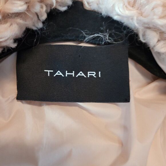 Tahari Teddy Coat M Pink Vegan Faux Fur Curly Textured Jacket Barbiecore Comfy - Picture 3 of 10